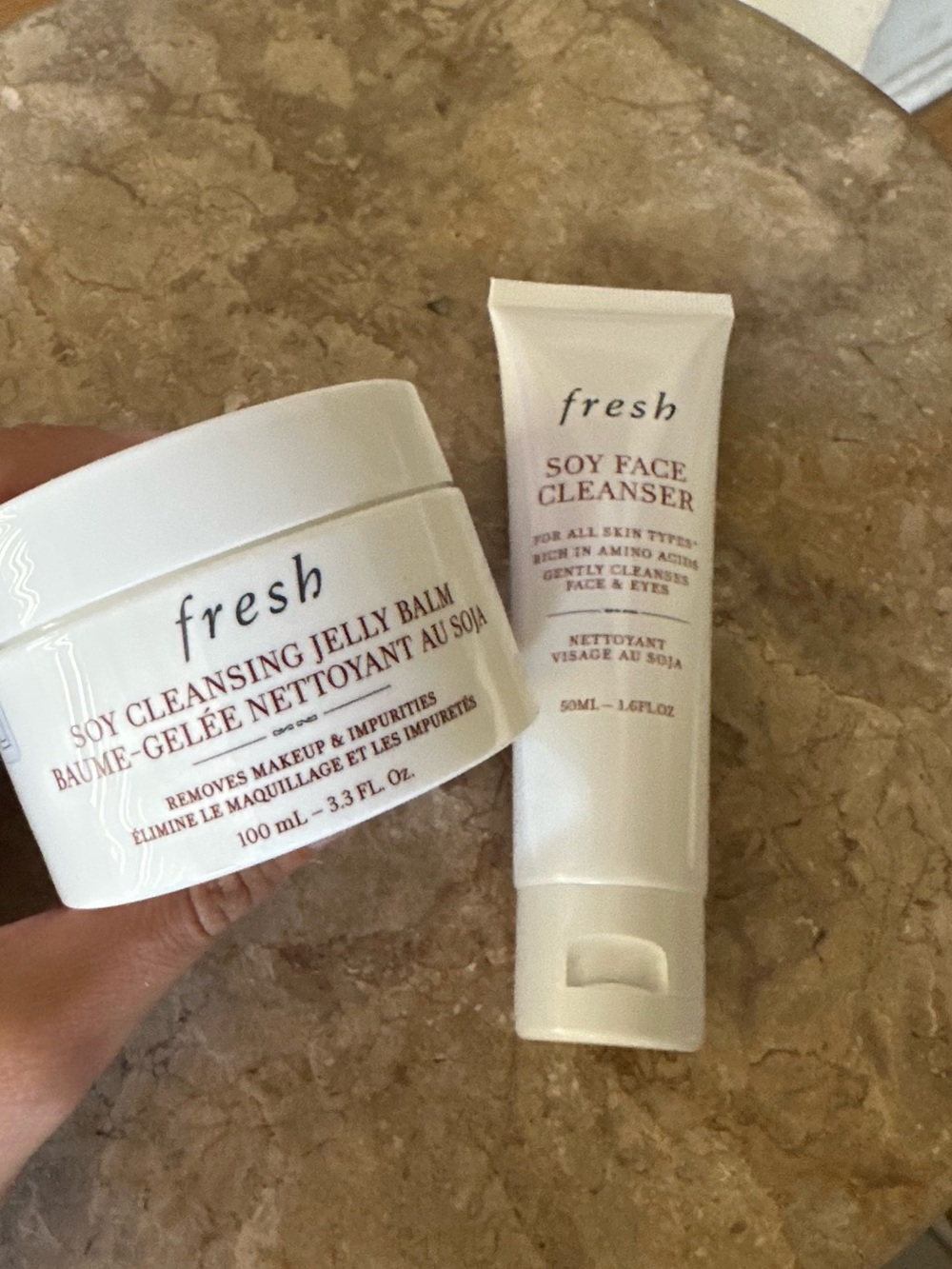 fresh Soy Cleansing Jelly Balm & Soy Face Cleanser - White